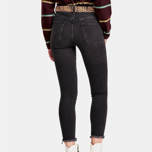 Free People Raw High-Rise Jegging | Black - Picture 2 of 8